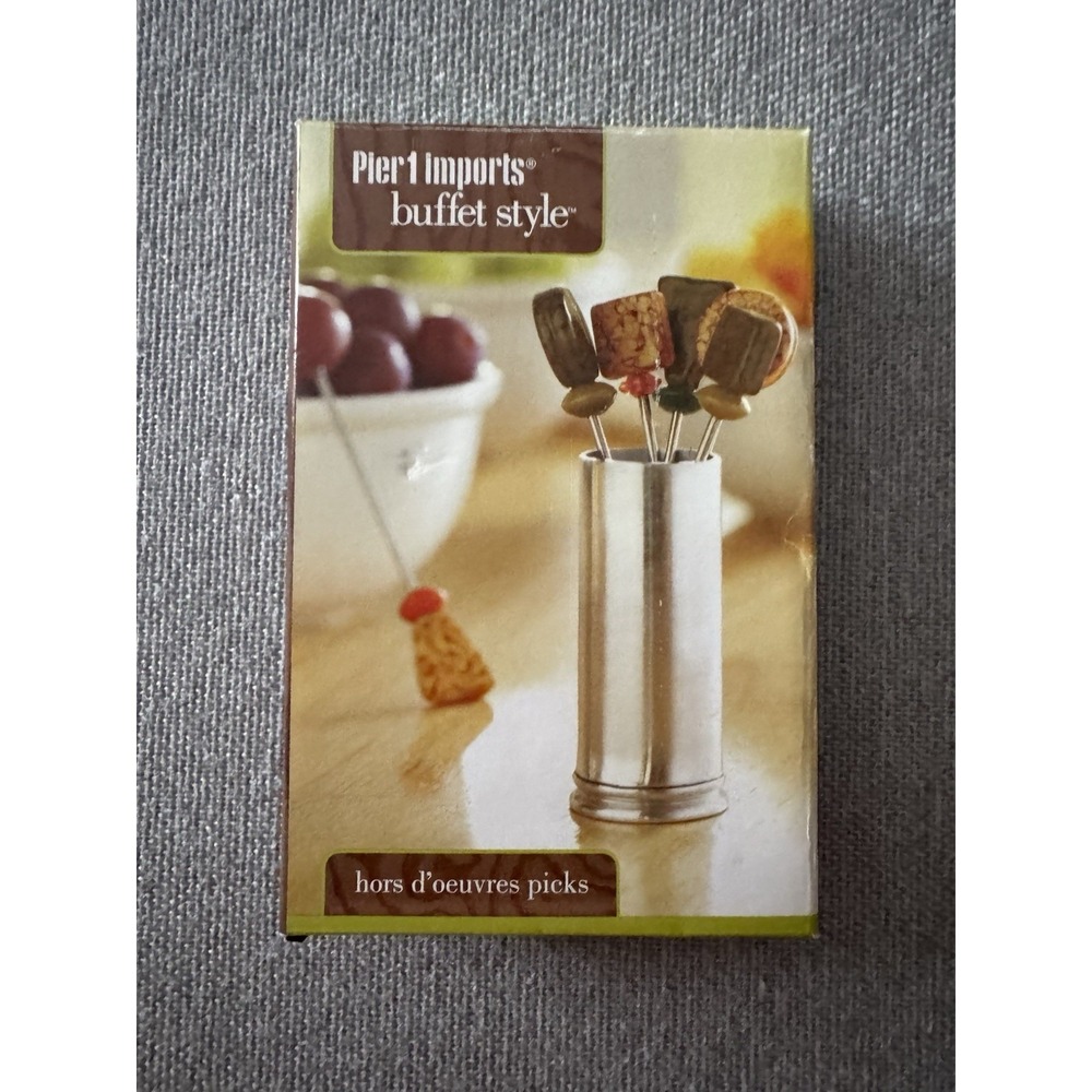 Pier 1 Import Hors D'oeuvre Picks With holder